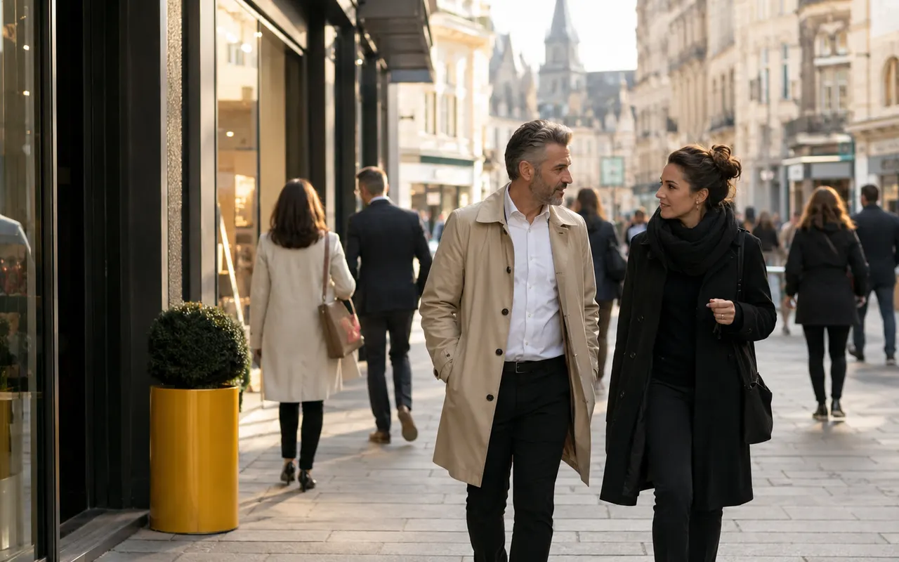 Rue commerçante du Nord