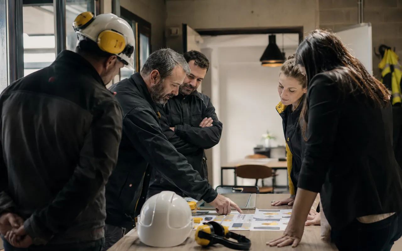 Un collectif au travail dans une petite entreprise